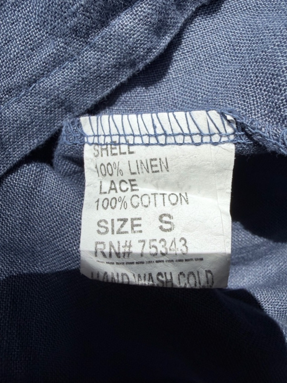 Via Signoria Italian Linen100% Tunic in Dusty Blue - Picture 7 of 14